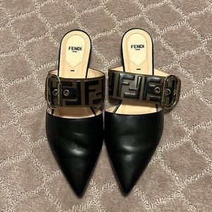 Womens fendi flat slides